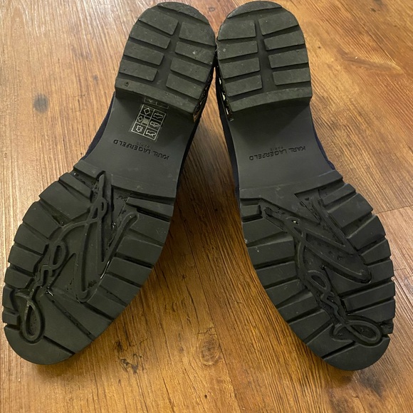 Karl Lagerfeld 🦋 Navy Suede Booty ♥️ NWOT!♥️ SZ 7 - Picture 3 of 7